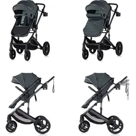 Chipolino Kinderwagen 3 in 1 Amore Babyschale Adapter Wickeltasche Fußabdeckung tuerkis
