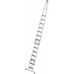 Munk Stufen-Glasreinigerleiter-Satz mit nivello®-Traverse und clip-step R13 Kombi mit 2 Unterteilen