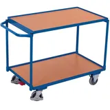 VARIOfit Tischwagen mit 2 Ladeflächen 835 x 495 mm Schiebegriff waagerecht