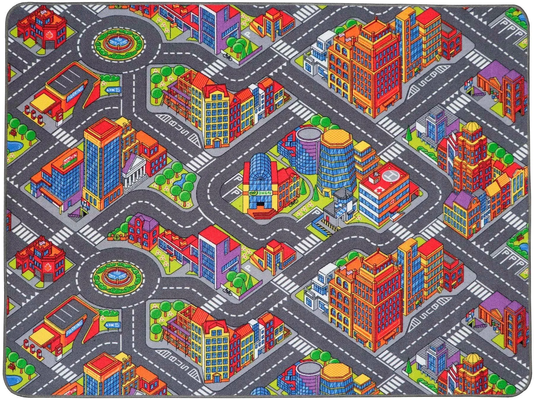 Primaflor-Ideen in Textil Kinderteppich »BIG CITY«, rechteckig, 5 mm Höhe, Straßen-Spiel-Teppich, Straßenbreite ca. 9 cm, Kinderzimmer Primaflor-Ideen in Textil bunt B: 160 cm   1 St.