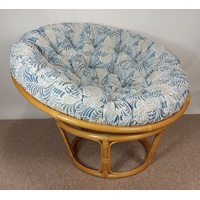 Rattani Rattanstuhl Rattan Papasansessel Papasan 110 cm cm Stoff California Dream