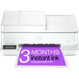 HP Envy 6530e All-in-One-Drucker, perfekt für Zuhause, Farbe, kabellos, Drucken, Scannen und Kopieren, 3 Monate kostenlose Sofort-Tinte, automatischer Dokumenteneinzug, Weiß