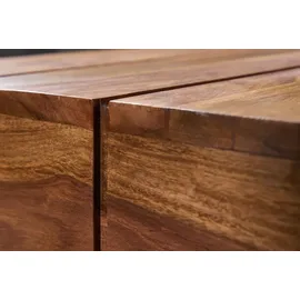 FineBuy Couchtisch Braun Akazie 120 x 45 x 15 cm