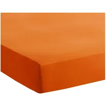 Traumschlaf Spannbettlaken Jersey-Baumwolle 120 x 200 - 130 x 200 cm orange