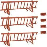 vidaXL Dachschneeschild Rot 300 x 29,5 x 34,5 cm Stahl