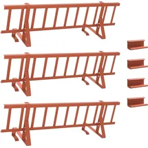 vidaXL Dachschneeschild Rot 300 x 29,5 x 34,5 cm Stahl