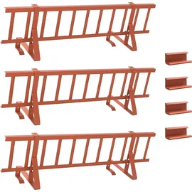 vidaXL Dachschneeschild Rot 300 x 29,5 x 34,5 cm Stahl