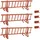 vidaXL Dachschneeschild Rot 300 x 29,5 x 34,5 cm Stahl