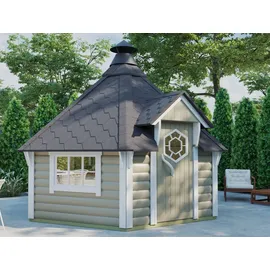 Finn Art Blockhaus Grillkota Exzellent 3,8 x 3,26 m Schwarz
