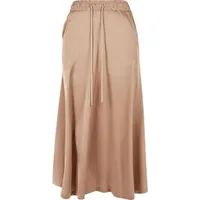 URBAN CLASSICS Damen Ladies Satin Midi Skirt, Beige, S