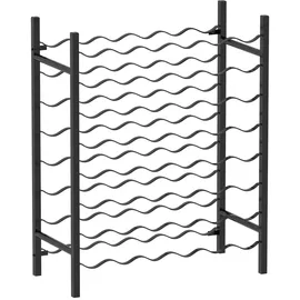 vidaXL Weinregal 22 x 22 x 80 cm Schwarz