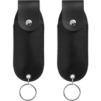 2pcs Pfefferspray Beutel PU Leder Spray Protective Holster Mini Tragbares Pfefferspray Holster Top -Klappe Pfefferspray Halter Selbstverteidigungsspray Leder Hülle für Beutel Frauen