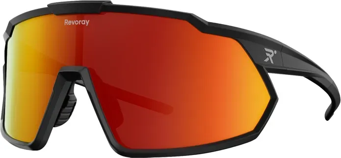 Revoray Fahrradbrille – Hochauflösende TAC-Polarisationsgläser, 33 g ultraleichter TR90-Rahmen, UV400-Schutz, wasser- und ölabweisende Beschichtung, professionelle Sport-Sonnenbrille für Radfahren, Y1-orange