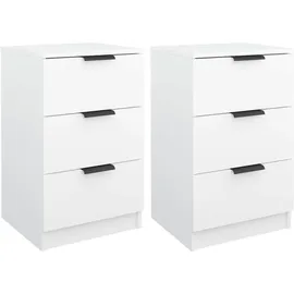 vidaXL Nachtschrank 40 x 36 x 65 cm Weiß