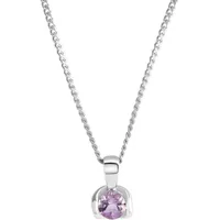 Kette mit Anhänger FIRETTI "Schmuck Geschenk Silber 925 Halsschmuck Halskette Panzerkette", bunt (silberfarben, lila), Halsketten, Damen, Silber 925 (Sterlingsilber), L: 42 B: 1mm, mit Amethyst, B:1mm