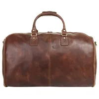Piké Reisetasche, echt Leder, Made in Italy braun