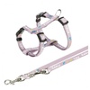 Junior Puppy H-Harness with Lead M-L: 27-45cm/10mm, 2m. light lilac