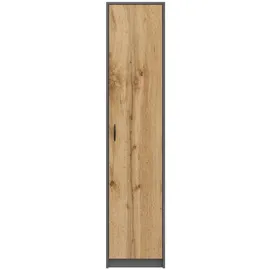 home collective Bücherregal Kleiderschrank 40 x 35 x 180 cm Anthrazit/Eiche