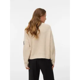 Vero Moda Rundhalspullover »VMLAURA LS O-NECK PULLOVER BOO«, beige