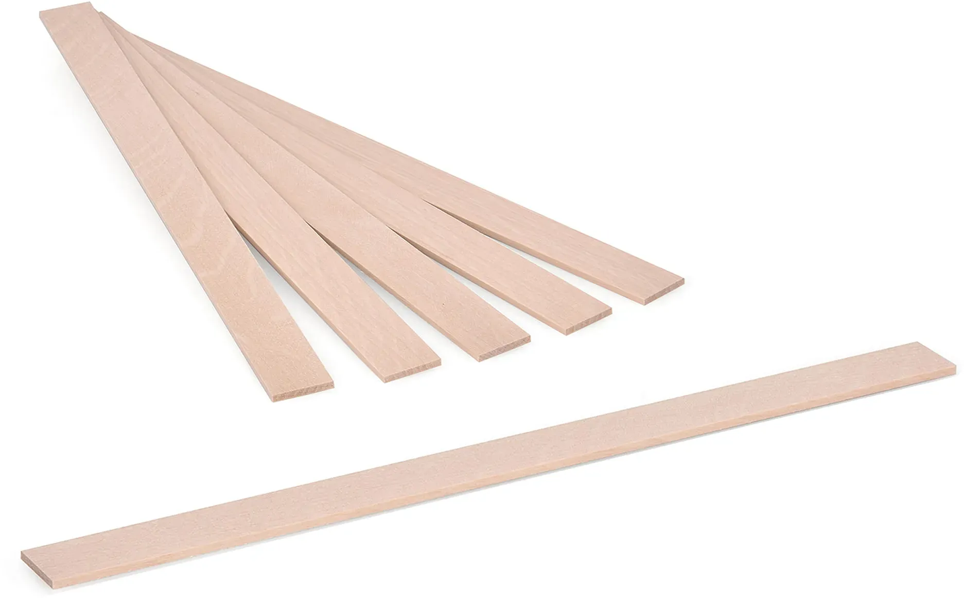 500 Stk. Holzstäbchen | 258 x 16 x 3,2 mm | Hainbuche zum Basteln