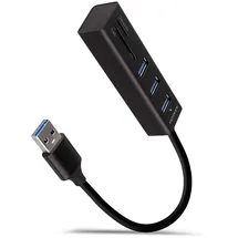 AXAGON HMA-CR3A Station d'accueil USB 3.2 Gen 1 (3.1 Gen 1) Type-A Schwarz, MMC,