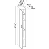 Burgbad Hochschr.Sys30 PG4 Sana 1760x300x320 Perlgrau Hochglanz, HSCN030RF6563 HSCN030RF6563