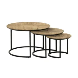 Couchtisch 3er Set  Dover ¦ holzfarben