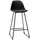 miliboo Schwarze Designer-Barhocker mit Metallbeinen 66 cm (2er-Set) FRANZ
