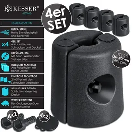 Kesser Pavillonstandfüße 4er Set 0,22 x 0,22 x 0,25 m Schwarz