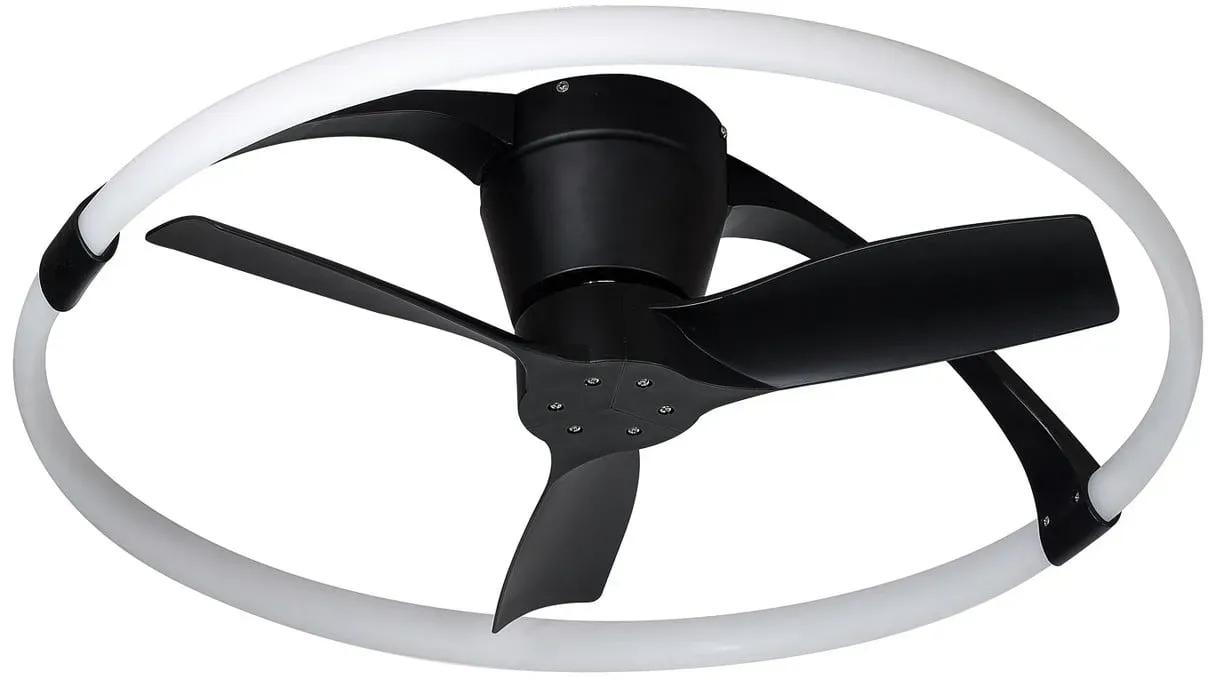 LED-Deckenventilator Nepal Mini, App, schwarz/weiß Mantra Iluminación, Nepal Mini, dimmbar, Schwarz, für Wohnzimmer, Metall, Modern - 21