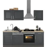 kochstation KS-Stockholm Küchenzeile 220 x 60 x 0 grau