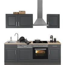 kochstation KS-Stockholm Küchenzeile 220 x 60 x 0 grau