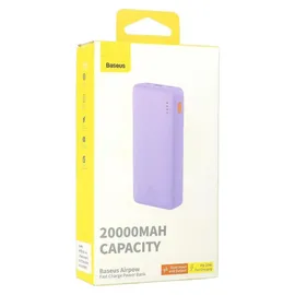 Baseus Airpow PPAP20K, Lithium Polymer (LiPo), 20000 mAh, Violett