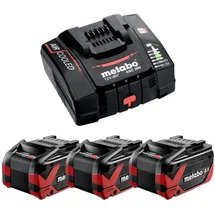 Metabo Basis Set 3x LiHDX 18 V 8,0 Ah