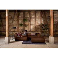 W.SCHILLIG Ecksofa around-the-block, Spar-Set, inklusive Hocker, mit eleganter Biese, mit Federkern braun