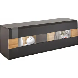 OTTO home Hängevitrine Toledo 131 x 37 x 45 cm Schwarz/Grau