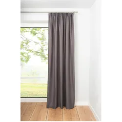 Ondeco Schlaufenschal Balance Gardinen Blickdicht Vorhang Schlafzimmer 1er Set Farbe: Grau, Größe: 135x245 cm