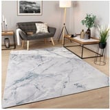 Paco Home Teppich »Marble 246«, rechteckig, 6 mm Höhe, Kurzflor, modernes Marmor Design, Wohnzimmer, Schlafzimmer grau