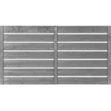 BM Massivholz BM Serie TYP 224 Zaunfeld, 180 x 90cm, Fichte Hellgrau/Cremeweiß