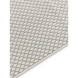 benuta In- & Outdoor Teppich Lou Weiß 300x400 cm Teppich Wohnzimmer Outdoorteppich Rechteckig Muster Modern Kurzflor Skandinavisch - Weiß