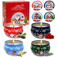 Arbolisse Kleine Geschenke für Frauen Weihnachten, Weihnachtsgeschenke für Frauen, 4PC Weihnachtsgeschenke Kleinigkeiten Weihnachtskerzen Beste Freundin Geschenke, Geschenke für Paare, Mama Geschenk