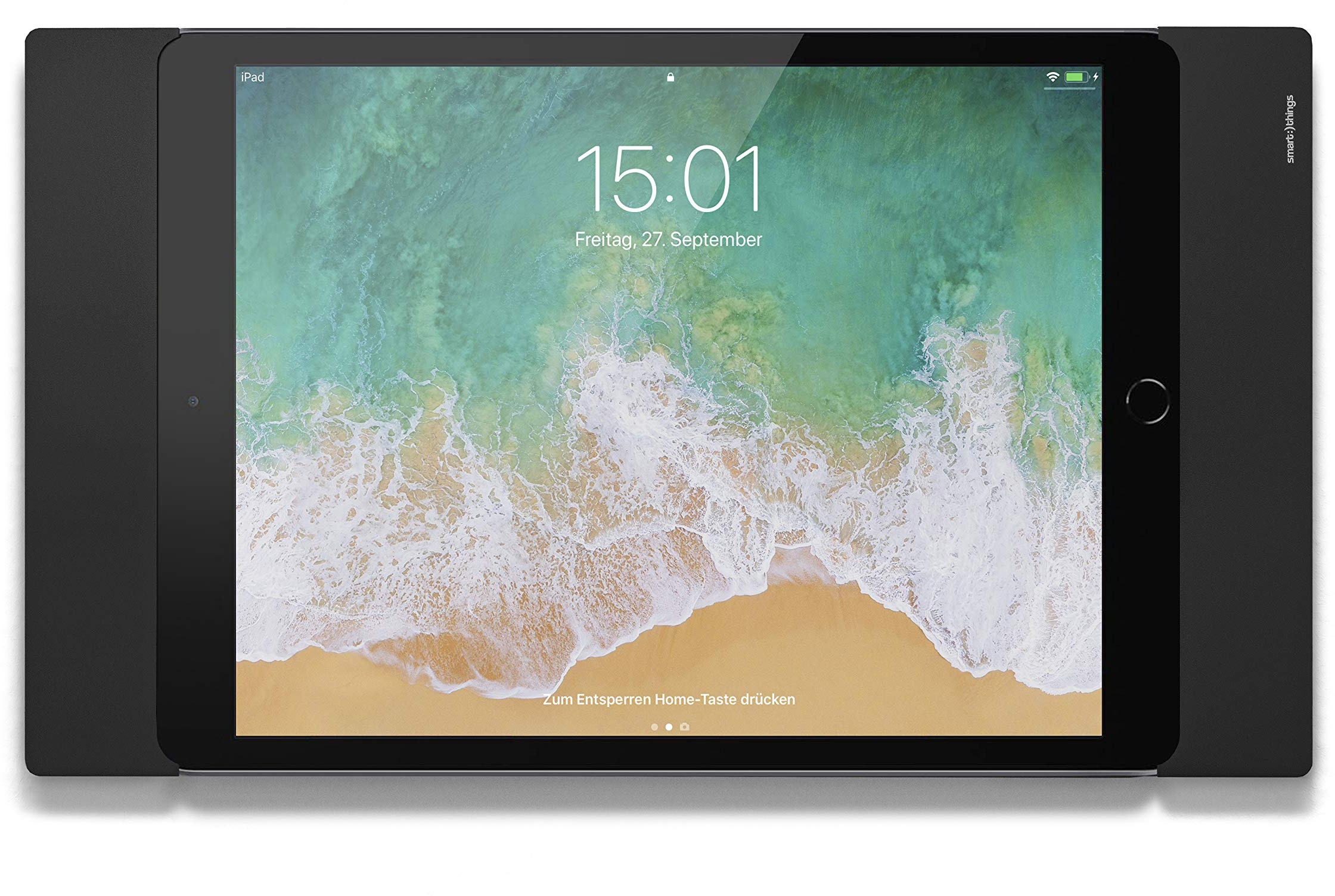 Smart things s32 b sDock Fix A10 Schwarz - Abschließbare Wandhalterung und Ladestation zur dauerhaften Installation für Apple iPad 10,2" (2019+2020), iPad Pro 10.5" (2017), iPad Air 10.5" (2019)