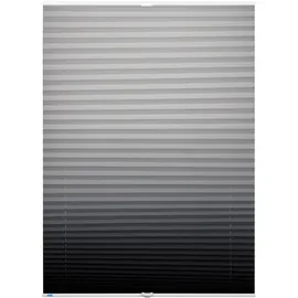 K-HOME Plissee Farbverlauf Sunrise 55 x 130 cm grau/weiß