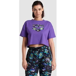 Crop-T-Shirt Damen arena Fun Planet - Violet - L