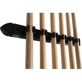 John West Billard Set - Wandhalterung 4 professionelle Billardqueues + 2 Brückenqueues