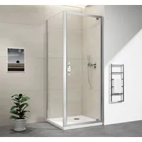 Gelco Komplettdusche SIGMA SIMPLY Rechteckige Duschkabine Drehtür 900x800mm L/R Variante, BxT: 90x80 cm, Gelco-GS1296GS3180-SET