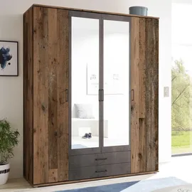 Pol-Power Drehtürenschrank Chicago 159 x 197 x 54 cm Braun