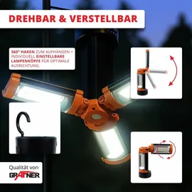 Grafner Akku Baustrahler Arbeitslampe LED mit Stativ,