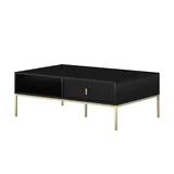 Möbel Kraft Beistelltisch Schwarz/Gold 68 x 39,9 cm