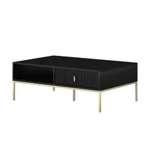 Möbel Kraft Beistelltisch Schwarz/Gold 68 x 39,9 cm